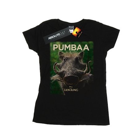 Disney Dam/Dam The Lion King Film Pumbaa Poster Bomull T-shirt