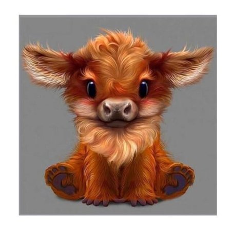 IC Pet Calf 5D diamantmålning (30X30Cm)