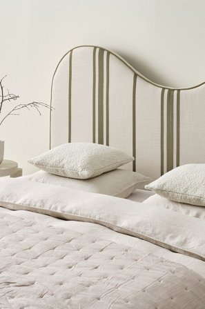 Jotex - Sengegavl 160 Cm Beige/mørkegrå - STRÅHOLMEN - Kjøp Sengegavler hos Jotex