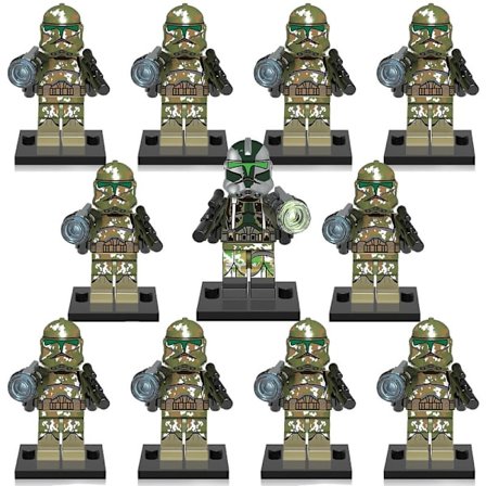 11 kpl/setti Star Wars -minihahmot rakennuspalikat lelut 4,5 cm keräiltävä Space Wars Mandalorian Clone Trooper -hahmot