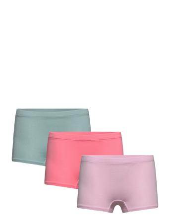 Boxer 3 P Solid Night & Underwear Underwear Panties Rosa Lindex*Betinget Tilbud