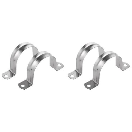 4 U-formede rørklemmer i rustfritt stål, halv rør for rørfittings rørklemme -80mm