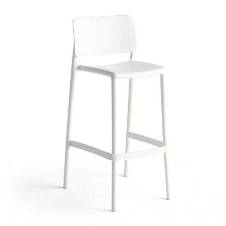White Bar Chair | 750mm Seat Height | Stackable | Indoor & Outdoor - AJ Products