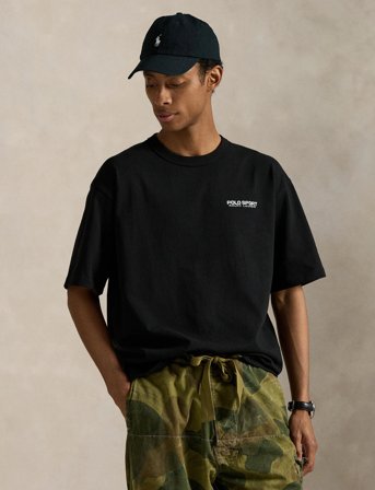 Polo Ralph Lauren Relaxed Fit Polo Sport Jersey T-Shirt - Black - L