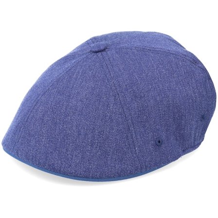 Kangol - Blue - flatcap - Cap - Wool 504 Denim Flexfit Flat Cap - Hatstore