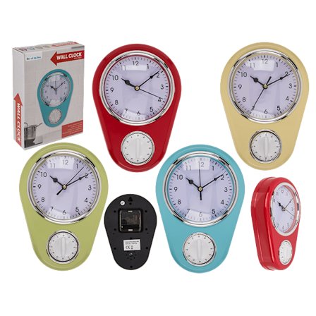 Out of the Blue Väggklocka Kök med Timer Grön