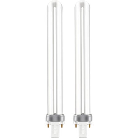 G23 2-benet 11W Kompaktlysstofrør, Neutralhvid 6500K, Energibesparende, Øjenbeskyttelse, Ikke Dæmpbar, 2 stk