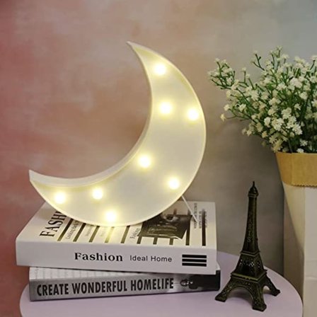 Månskyltlampa - Varmvit LED-lampa - Vardagsrum, sovrum Ta