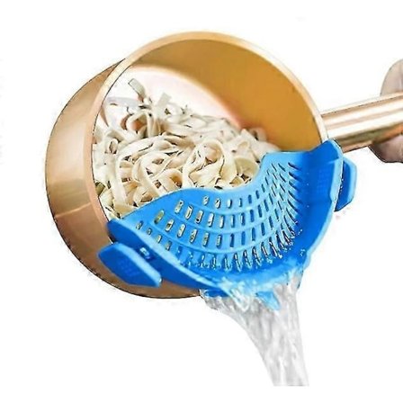 Clip-on silikonsil for alle kasseroller og stekepanner Blue[co]