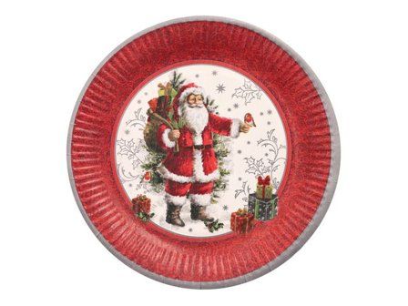 PAPSTAR Tallrik HoHoHo papper 23cm 10/fp - Lyreco - Kök och servering - Engångsartiklar - Tallrikar - Papper