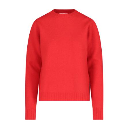 Jil Sander, Round-neck Knitwear Rood, Dames, Maat:L