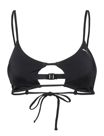Puma Swim Women Peek-A-Boo Top 1P Swimwear Bikinis Bikini Tops Bandeau Bikinitops Musta Puma Swim