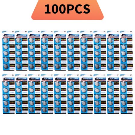 HUADAO CR2032 3V litiumparisto 200mAh suuri kapasiteetti kellolle, lelulle, laskimelle, auton avaimelle, kaukosäätimelle, DL2032,5004LC, pitkäkestoise