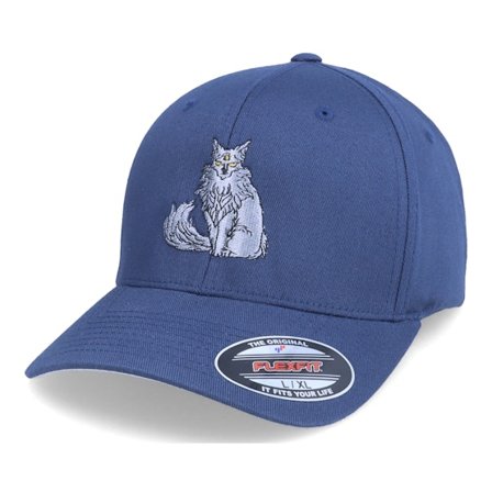 Iconic - Blå flexfit Keps - Three Eyed Cat Navy Flexfit @ Hatstore