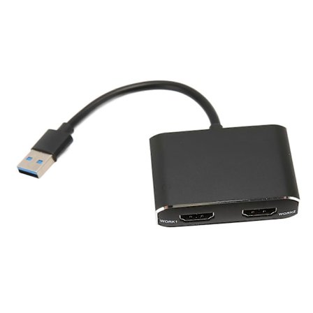 USB 3.0 til Dobbel HDMI Adapter for 2 Skjermer med 1080P Utvidet Skjerm