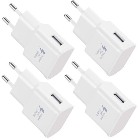 Uusi 4 kpl 5V-2A USB-virtalähde, universaali pikalaturi iPhone 12/11/X 8/7/6, Samsung Galaxy S22 S21 S20 S10 S5 S6 S7 S8 S9/Edge/Plu -puhelimille