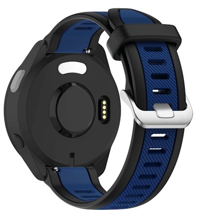 Garmin 165 Silikonarmband 22mm i Midnattsblått - Ersättningsarmband kompatibelt med Garmin, Samsung, Huawei, Xiaomi och