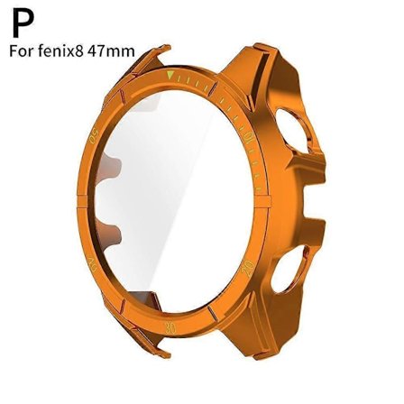 PC Skyddsfodral + Härdat Glas för Garmin Fenix 8 51mm 47mm-WELLNGS