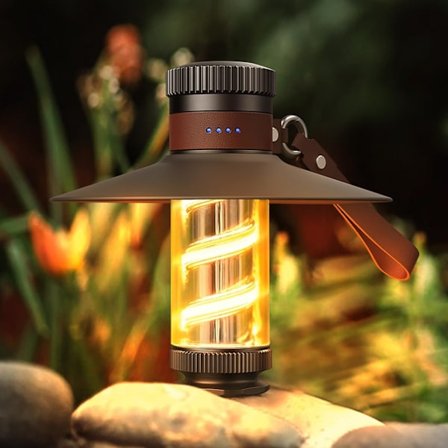 Oppladbar Vintage Camping Light, Oppladbar LED Camping Ligh