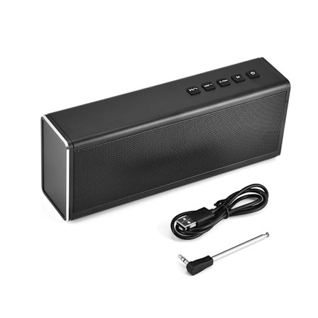 Trådlös Bluetooth 4.0-högtalare Power Bank Stöd TF-kort USB-disk 3,5 mm AUX Handsfree-samtal