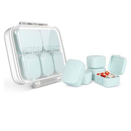Pilleæske Medicin Organizer (10-i-1), Kompakt Pillebeholder Medicinæske Til Håndtaske Lomme Mænd