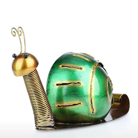 Trädgårdsstaty Snigelfigur Metall Patio Gräsmatta Yard Dekorationer Naturlig Bondgårdsskulptur Grön