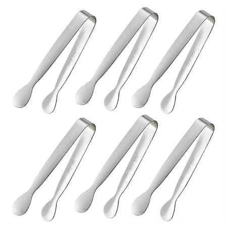 6 STK Mini Små Små Tænger, 10,8 cm Rustfrit Stål Små Tænger til Servering af Mad, Holdbart Køkken 3
