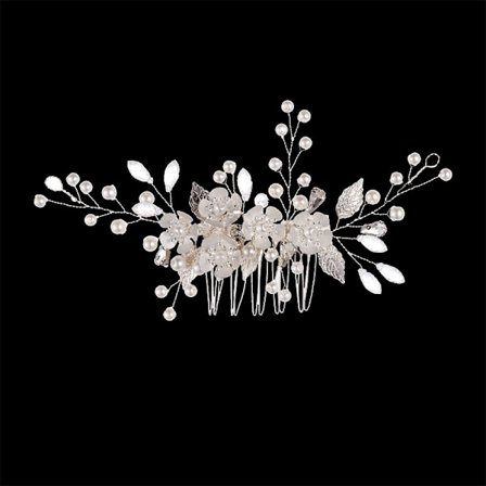 Blomsterperle-hårkam Krystallrhinestone-hårnåler 2 2