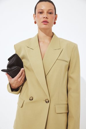 NA-KD Maxi Oversized Blazer - Oversized Blazer - Beige - EU 34