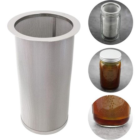 Kallbryggt kaffefilter för Mason Jar med bred öppning, infusionsanordning i rostfritt stål