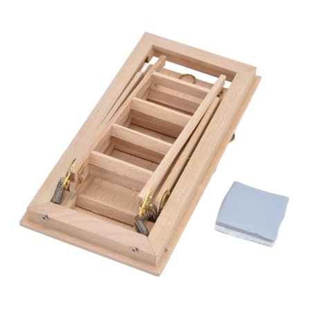 Dukkehus Trapper Fint Håndværk Føl Dig Komfortabel Træmateriale Enkel Installation Miniature Trapper