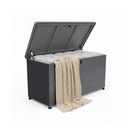 Säänkestävä teräksinen puutarhasäilytyslaatikko – lukittava, UV-suojattu