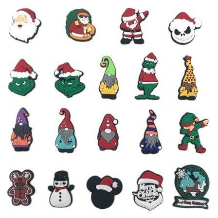 19 stk. juleaftensserie skotilbehør til Croc-charms til T