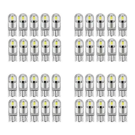 40 st 6000K Canbus T10 168 194 W5W Kupol Belysning Sido Markerings LED Lampa Vit