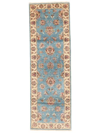 Ziegler Ariana Rug Hand Knotted 84X256 Runner Brown/Dark Teal Afghanistan