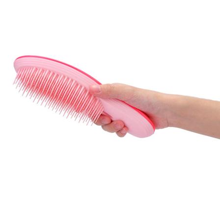 Bærbar Luftpute Krøllete Rett Hår Styling Hårklippingskam Hodebunnsmassasje Kam Rosa