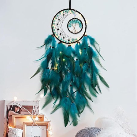 Unelmien Saalistaja Valoisa Elämän Puu Unelmien Saalistaja Parantavilla Kristallikivillä Käsintehty Höyhenseinäkoriste Makuuhuoneeseen Bohemian Koti 