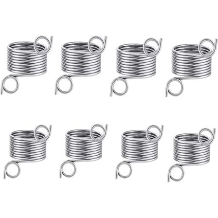 8 st Stickade Loopar i Rostfritt Stål Garn Guide Fingerhållare, Virkningsring Set, för Handvävning Hook Line Supplies