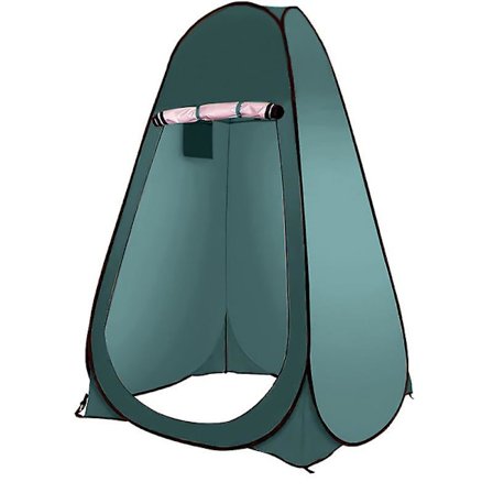 Enkel Pop Up Dusjtelt Toalett Skiftende Skap Camping Utendørs Ly Utendørs Innendørs Skiftende Rom Bærbar (oljete grønn)