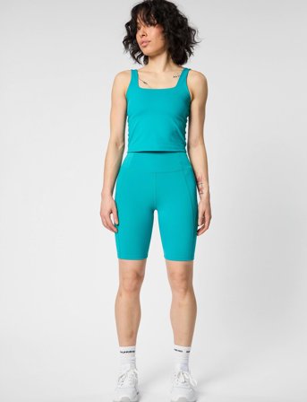 Girlfriend Collective Compressive High-Rise Bike Shorts - Blue - L