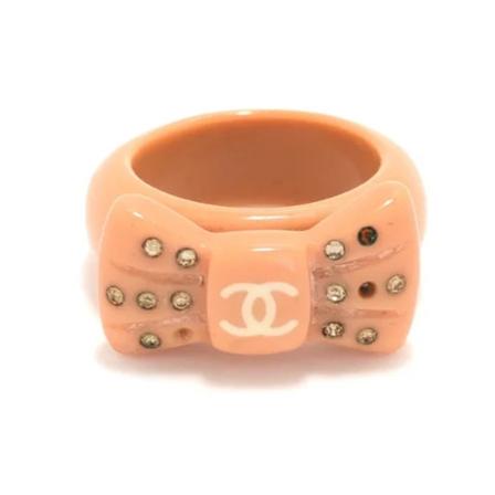 Chanel Vintage, Pre-owned Plastic rings Roze, Dames, Maat:ONE Size