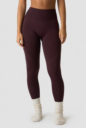 Define Wool V-shape Tights Dark Burgundy