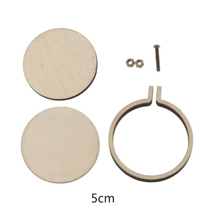 DIY Trä för Korsstygn Båge Mini Ring Broderi Cirkel Sömnad Kit Ram Cr
