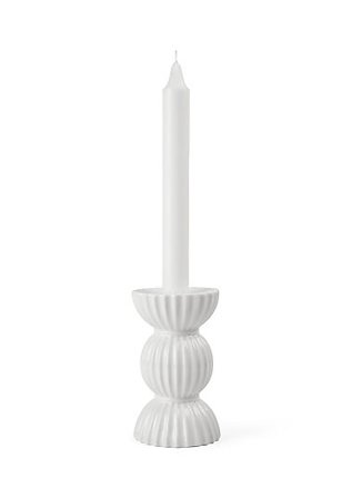 LYNGBY PORCELÆN LYSESTAKE 14CM HVIT TURA