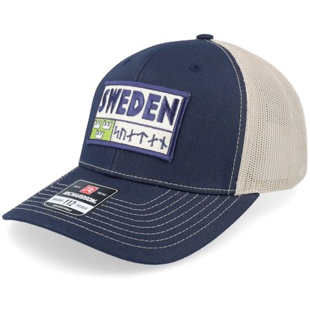 Wild Spirit - Ble trucker Czapka Z Daszkiem - Sweden Patch Logo Navy/Khaki Trucker @ Hatstore