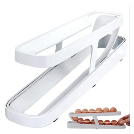 1 stk Køleskabs Æg Rulle Opbevaringsstativ Rulle Æg
