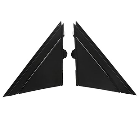 Dörrspegelflaggans täckplatta 1SH17KX7AA Vingspegel Vänster Höger Triangelplatta Trim Ersättning för FIAT 500 2012‐2017 Blank Svart