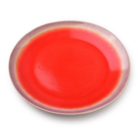 BASIC NATURE Keramiktallrik 28x28 cm, Röd - Elegant och Tidlös