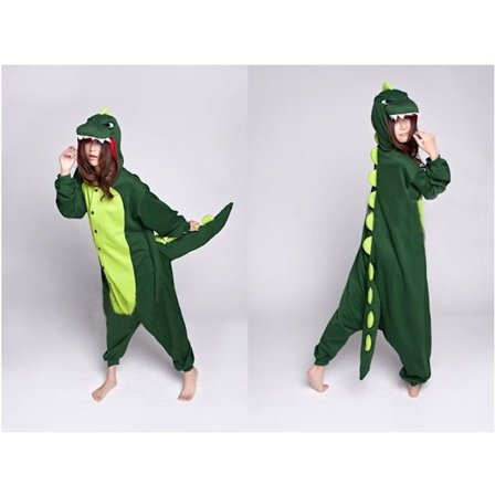 Fancy Cosplay kostym Onesie Pyjamas Vuxen nattkläder Dinosaurie S