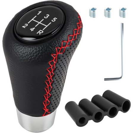 Universal Manuel Gear Shift Knob 5-Speed Rød Passer til Alle Biler og Lastbiler med Manuelt Gear